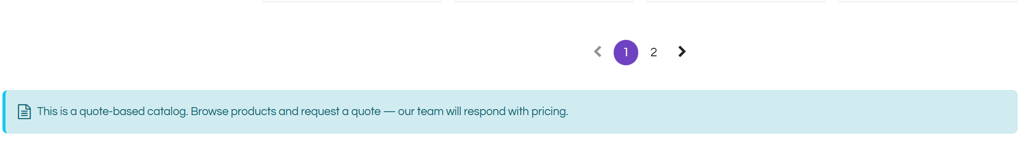Shop info banner at the bottom of the product grid